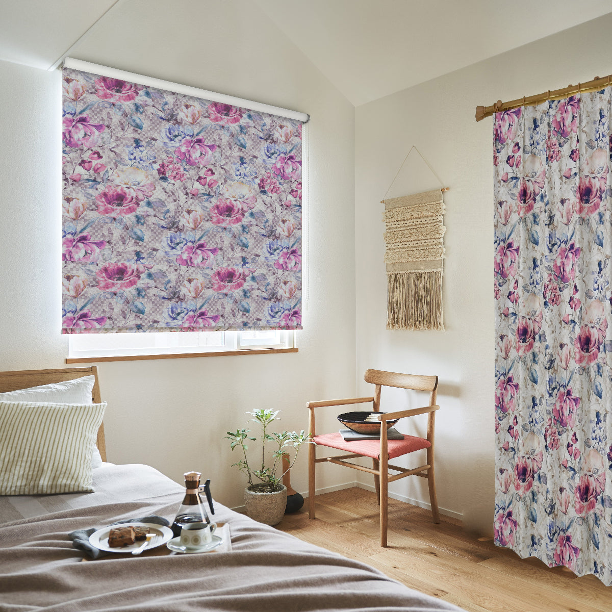 無地|ロールスクリーン|ゼファー|完全遮光|