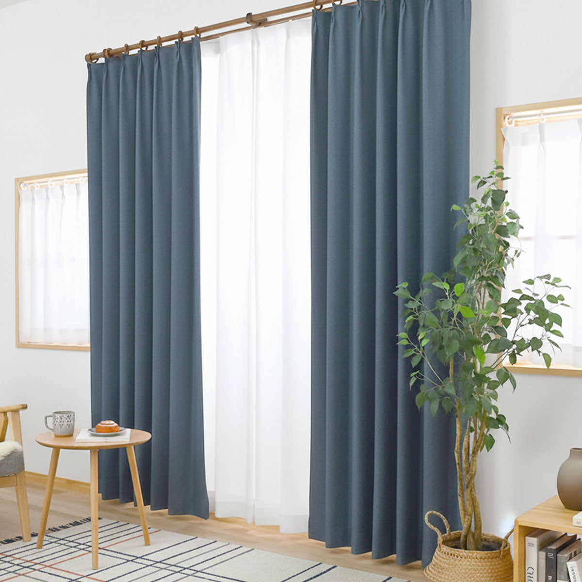 【ロッド】麻調のザックリ感を織で再現した人気のカーテン 様々なインテリアにマッチするロングセラー商品 ｜完全遮光｜【ct】
